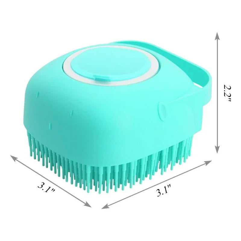 🛁 Pet Shampoo Brush & Bath Scrubber