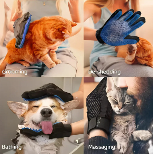 Pet Grooming & De-shedding Glove